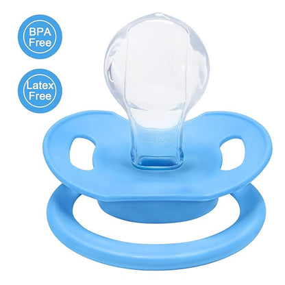 LittleForBig Bigshield Gen-II Adult Sized Printed Pacifier I Love Daddy Pattern Blue