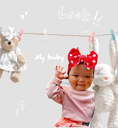 Baby Girl Headbands Nylon Bow Hair Accessories for Newborn Infants Toddlers (Y03, FZ)