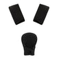 Innokids Car Seat Strap Cover Set for Baby Kids Seat Belt Covers with Crotch Pad Back Anti-Slip Design for Car Seats Pushchair Stroller (Small (4.9”L), Black Grey-1)
