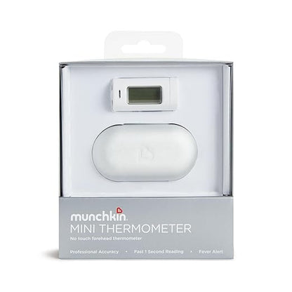 Munchkin Forehead Baby Thermometer for Newborns, Kids and Adults, No Touch, Infrared, Fast 1 Second Digital Reading, Travel Case, White
