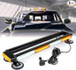 Xprite White Amber COB LED Rooftop Strobe Flashing Light Bar Double Side 26" High Visibility Emergency Hazard Warning Beacon Lights w/Magnetic Base for Safety Vehicles Tow Trucks Pickup Cars Snowplow