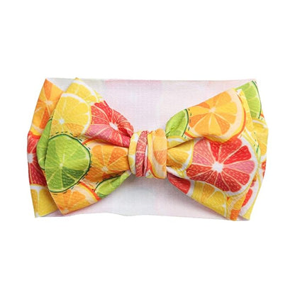 KIDOCHEESE Oversized Headbands with Large Hair Bows, Elastic Nylon Hairbands and Head Wraps for Baby Girls, Newborns, Infants, and Toddlers