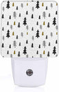 LED Night Light Lamp with Smart Sensor Dusk to Dawn Sensor,Winter Christmas Trees Night Light Daylight White,0.5W Plug-into Wall for Adults,Bedroom,Bathroom,Hallway,Kitchen