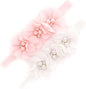 My Lello Flower Headbands Baby - Girls - Toddler Fabric Beaded Stretchy Elastic Pair