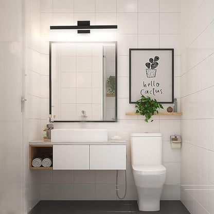 Joossnwell LED Bathroom Vanity Lighting Fixture Morden Bath Light Bar 23.62" Inch Black Wall Sconce 18W 4000K