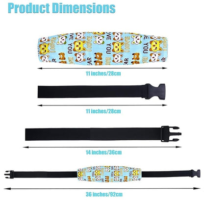 3 Pcs Baby Carseat Head Support Band Stroller Seat Neck Relief Strap Headrest for Sleeping Traveling Head Holder for Toddler Kids Children Child Baby Infant