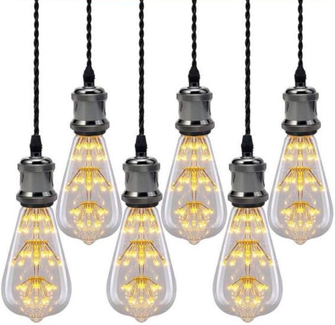 Kiven 3-Lights H System Track Mini Pendant, Pearl Black Finish Lamp Holder Fitting Track Light Kit, Rose Pendant Braided Fabric Flex Cord Length 35.43 in,TB0123-90CM