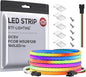 BTF-LIGHTING FCOB COB XGB1338(WS2812B) IC RGB 160LED/m 480IC LED Strip DC5V 9.8FT Individual Addressable Flexible High Density Uniform Light Dream Chasing Color 0.19in Width(NO Adapter or Controller)