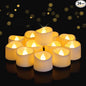 Raycare White 24 Pack Battery Operated Tea Lights, 200+Hour Electric Flickering Flameless Candles, Realistic Votive LED Tea Lights for Wedding Party Table Thanksgiving Christmas Decorations