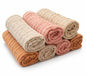 Baby Washcloths, 7-Pack, 100% Cotton Soft Absorbent, 6-Layer Muslin Wash Cloths and Face Towels, Baby Bath Essentials for Newborns, Babies and Toddlers, 12x12 inches (Caramel)