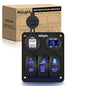 Nilight 3 Gang Rocker Switch Panel USB Charger LED Voltmeter Sasquatch Lights Wench Power Rear On Off Aluminum Waterproof Toggle for 12V Cars Trucks Boats