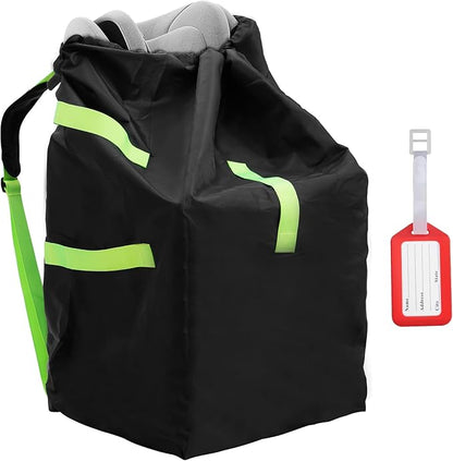 Zihvfzu Waterproof Car Seat Travel Bag, Suitable for Airplane and Air Travel, Durable Cushioned Backpack Design, Suitable for Strollers, Height Increasing Seats, Convertible Seats, with 1 Luggage Tag