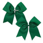 Pack of 2 Dark Green Jumbo Cheer Bow Hair Clips for School Girls Cheerleader Bows 8'' Dancing Softball Basketball Cheerleading Team Hair Accessories