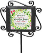 GiftsForYouNow Personalized Planted in Memory of with Bright Floral Wreath Garden Stake