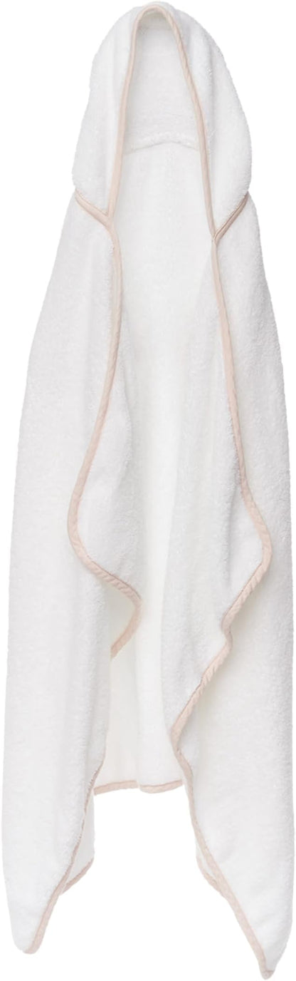 Lalo The Hooded Towel - 100% Organic Cotton, Soft on Sensitive Skin, Cozy & Absorbent, Machine Washable Baby Hooded Bath Towel - Grapefruit