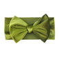 Baby Girl's 7'' Soft Big Bowknot Velvet Headband Toddler Hairband for Photography Travel Party Festivals (Olive Green, One Size)
