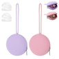 2 Pack Pacifier Holder Case, BPA-Free Silicone Portable Pacifier Case Holder Pouch for Baby Boys & Girls, Travel Storage Container for Newborn, Diaper & Strollers(Pink/Purple)