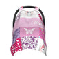 Personalized Baby Car Seat Canopy for Babies with Name, Custom Car Seat Covers for Girl, Infant Opening Minky Nursing Breastfeeding Stroller Cover Carseat Canopies for Newborn (Elephant and Butterfly)