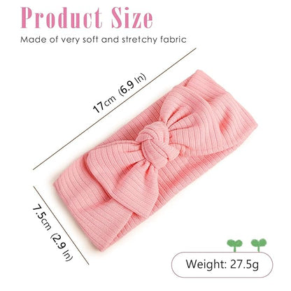 Ulico 2 Pack Personalized Embroidered Headbands with Bow for Custom Named Baby Girls and Newborns