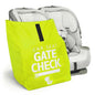 J.L. Childress Gate Check Travel Bag for Car Seats - Car Seat Travel Bag for Airplane, Includes AIRTAG Holder, Fits All Baby Car Infant Carriers & Child Booster Seats - Neon Yellow