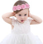 Fmeida Baby Girls Headbands for 4-24M | Soft Flower Crown (Fits 14.96"-18.89" Head)