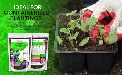 Organic Seed Starter Soil – Seed Starting Mix with Mycorrhizal Fungi – Natural Root Stimulator – Potting Soil for Vegetables and Herbs (3 QUARTS)