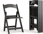 Flash Furniture Hercules Series Folding Chairs for Weddings and Formal Events, Stackable Commercial Event Seats with 1,000-lb. Static Weight Capacity, Set of 4, Black