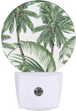 EKOBLA Palm Tree Plug-in Night Light, Tropical Green Plant LED Nightlight with Dusk to Dawn Sensor for Bedroom & Living Room