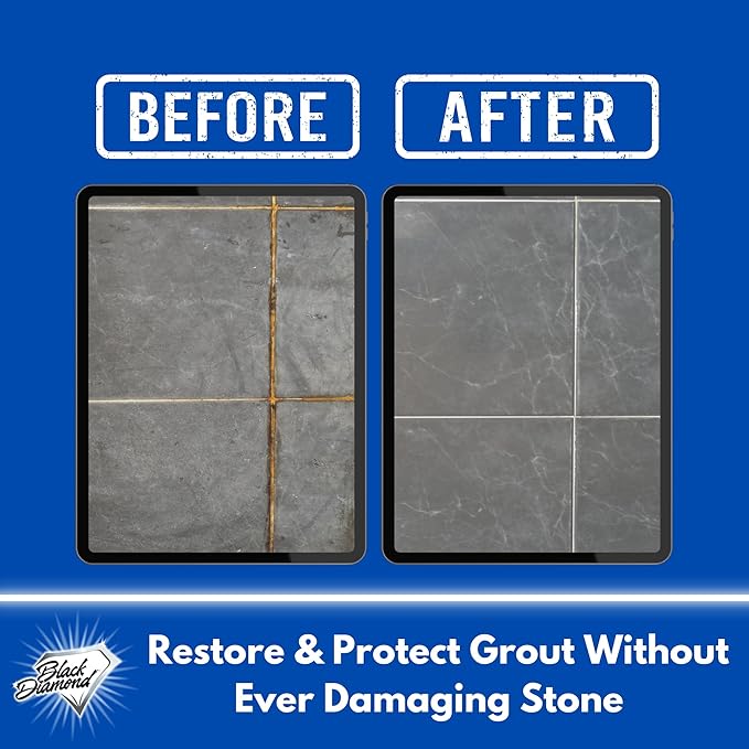 Black Diamond Stoneworks Marble & Tile Cleaner Gallon + Ultimate Grout Cleaner