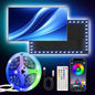 PSTAR LED Strip Lights for TV Backlight, 13.2ft RGB Color Changing TV Lights with Music Sync, Bluetooth APP & Remote Control, USB Powered for 32-65 Inch TVs, Bedroom, Gaming Room Decor