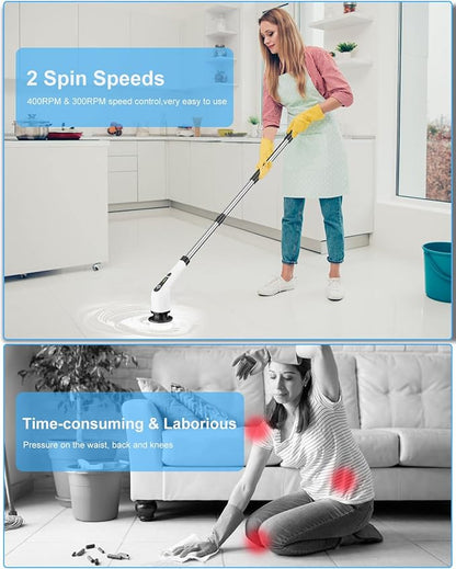 Leebein Electric Spin Scrubber, Cordless Cleaning Brush