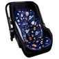Pea Pod Baby Car Seat Head Support for Newborn, 2 in 1 Infant Car Seat Head Body Support for Boys Extra Soft Breathable Baby Car Seat Cushion Insert for Strollers, Swings, and Bouncers, Blue Space