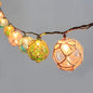 Decorative String Lights Plug in with 10 Incandescent Bulbs, Nautical Fishing Float String Lights Connectable Weatherproof for Indoor Home Tiki Bar Decor and Outdoor Patio Decorations (Three-color)