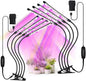 LED Grow Lights for Indoor Plants 2-Pack, Full Spectrum & Red Blue Spectrum Plant Growing Lamps with 3/9/12H Timer, 10 Brightness Levels, Clip-on Desk Plant Lights for Seedlings, Succulents, Flowers