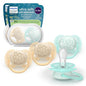 Philips Avent Ultra Soft Pacifiers - Orthodontic Design, for Babies 0-6 Months, Flexible Shield, Silicone Symmetrical Nipple, BPA-Free, 2 Sterilizing Cases, 4 Pack, SCF091/49