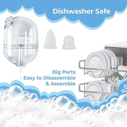 The ‘HappyNose’ Nasal Aspirator with 3X Greater Suction for Baby Toddler Kids & Adults - Rechargeable Snot Booger Mucus Vacuum Device - Nose Sucker Machine
