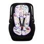 Infant Car Seat Insert for Newborn Girls Boys, HNHUAMING 2 In 1 Reversible Baby Car Seat Head & Body Support, Extra Soft Baby Car Seat Cushion Insert for Strollers, Swings, and Bouncers, Purple Floral