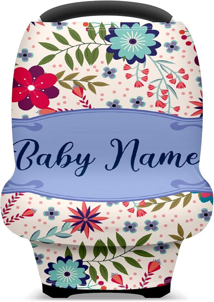 Baby Car Seat Stroller Cover Nursing Cover New Mom Breastfeeding Scarf Soft Stretchy Infant Carrier Cover Car Canopy Coverage