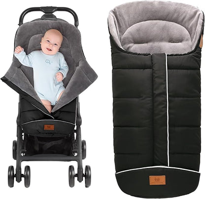 Miracle Baby Bunting Bag for Stroller, Warm Fleece Footmuff with Zippers, Convertible Infant Toddler Sleeping Bag Blanket for Boys Girls
