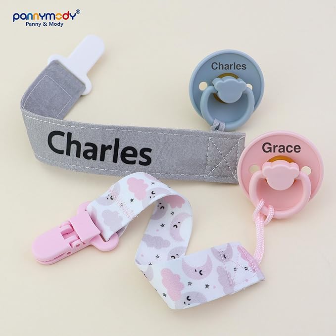 Personalized Pacifiers with Name to Toddlers, Customized Baby Pacifiers for Babies, Aged 0-6 Months, BPA Free