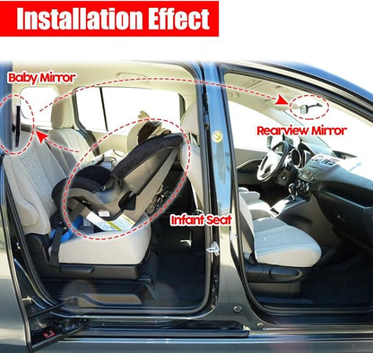 Car Baby Rear View Auto Dimming Mirror by Zone Tech - Premium Quality Large Adjustable Infant Child Mirror for Safety and Security