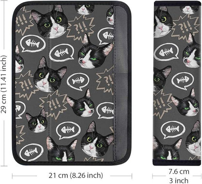 WIRESTER Soft Car Safety Seat Belt Shoulder Pad Cover Design, Cushion Harness Comfortable Pad (Dog Face, Cat Face, Turtle, Mermaid Scale, Nebula Galaxy)