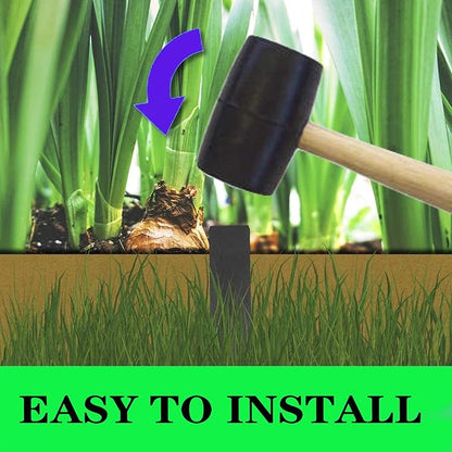 Garden Landscape Stakes 25 Pcs,10 Inch Lawn Edging Plastic Stakes for Outdoor Decorations,Edging & Terrace Board-Black