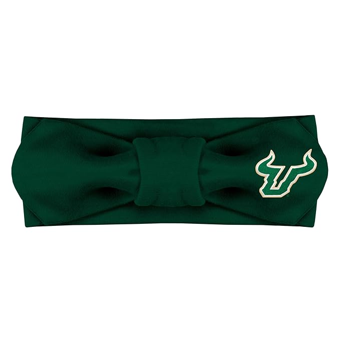 Creative Knitwear South Florida Bulls Infant Girls Hunter Solid Hair Knot Headband Embroidered Logo - Size Newborn - 4T