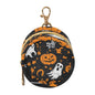 Pacifier Holder with Clip Pacifier Case for Diaper Bag Round Baby Pacifier Pouch Box Bag Portable Gothic Funny Halloween Ghost and Pumpkins