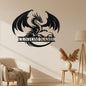 Personalized Evil Dragon Metal Sign, Dragon Wall Decor, Custom Last Name Sign for Home, Metal Signs Customized, Rustic Wall Art for Bedroom Man Cave Bar, Customized Home Decor Gifts