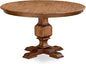 F53-0N-TP - Modern Dining Table with Acacia Wood Round Tabletop, Antique Walnut Finish