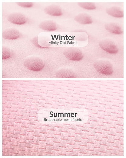 Generic Infant Insert Compatible with Mamaroo Swing & Graco Swing and Infant Car Seat, Newborn Insert Baby Head Body Support, Reversible Design, Breathable Soft Fabric, 1Pcs - Dots, Pink