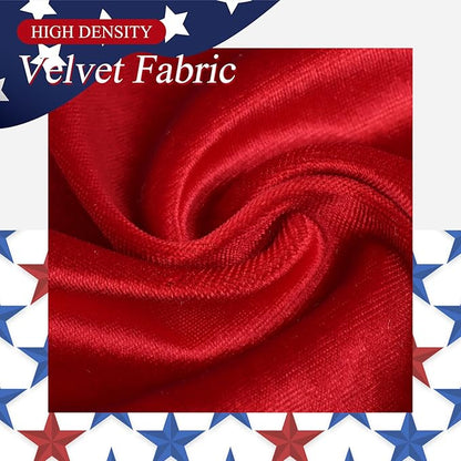 YanJie 4th of July Nylon Headbands for Baby Girls - Red Velvet Handmade Hair Accessories for Infants and Toddlers