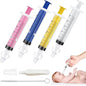 Aolso Baby Nasal Irrigator, 4PCS Nasal Syringe for Baby, Syringe Nasal Irrigator with Tweezers & Cleaning Brush, Baby Nasal Aspirator with Silicone Nasal Suction Tips Portable Baby Nasal Syringe